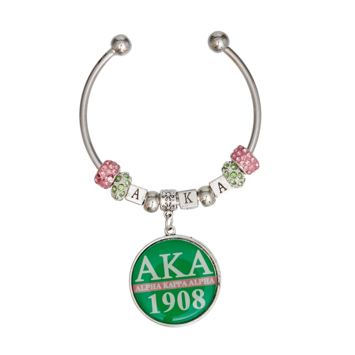 AKA Greek Merch Heritage Charm Bangle Bracelet