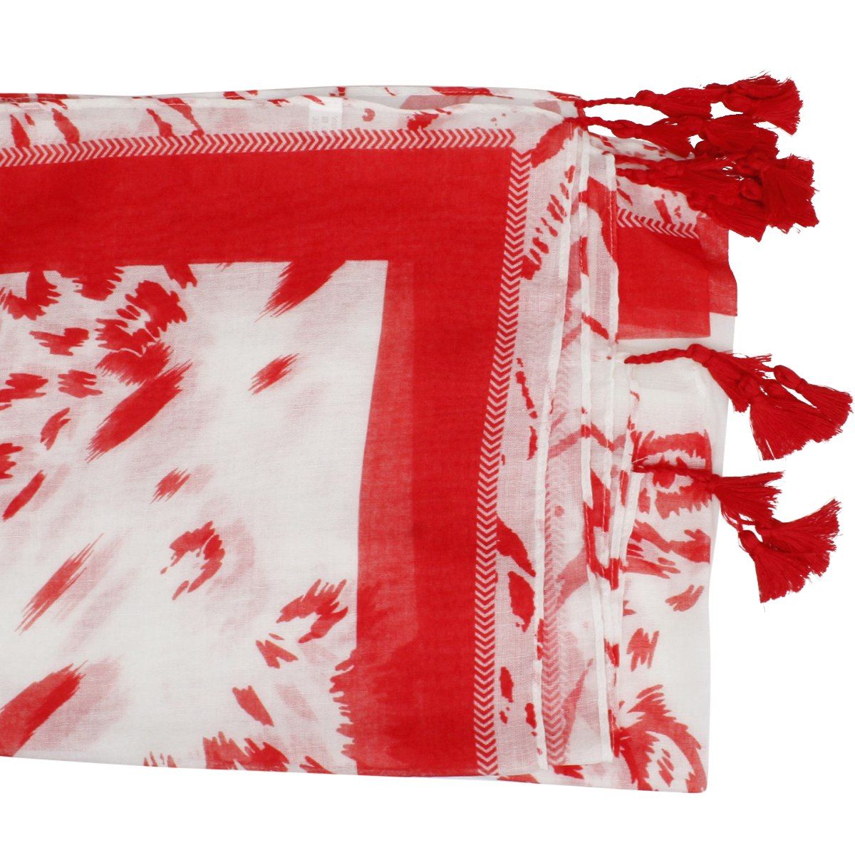 DST Sorority Red White Leopard Structured Kimono