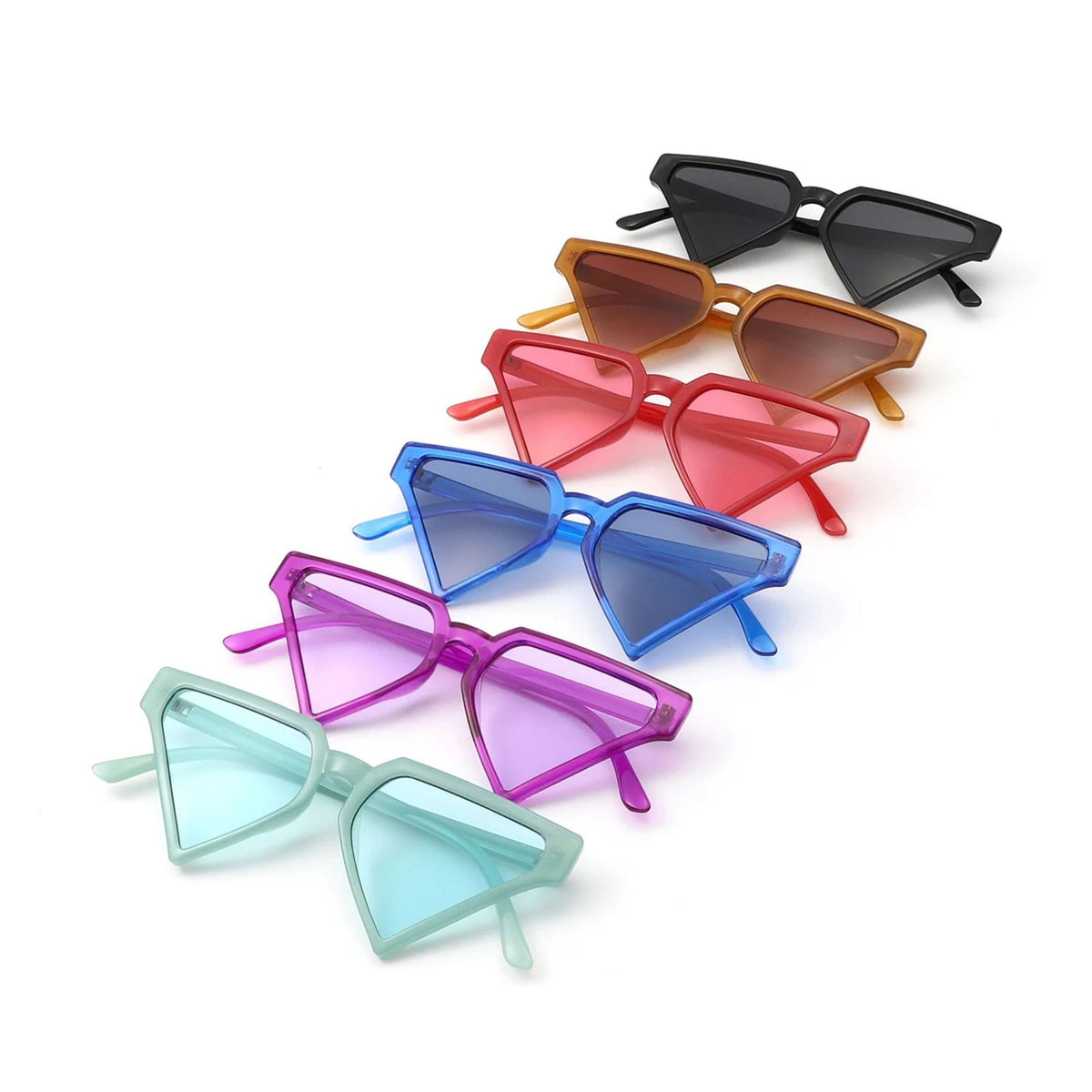 Sunglasses Sea Green Triangle Pointed for Women