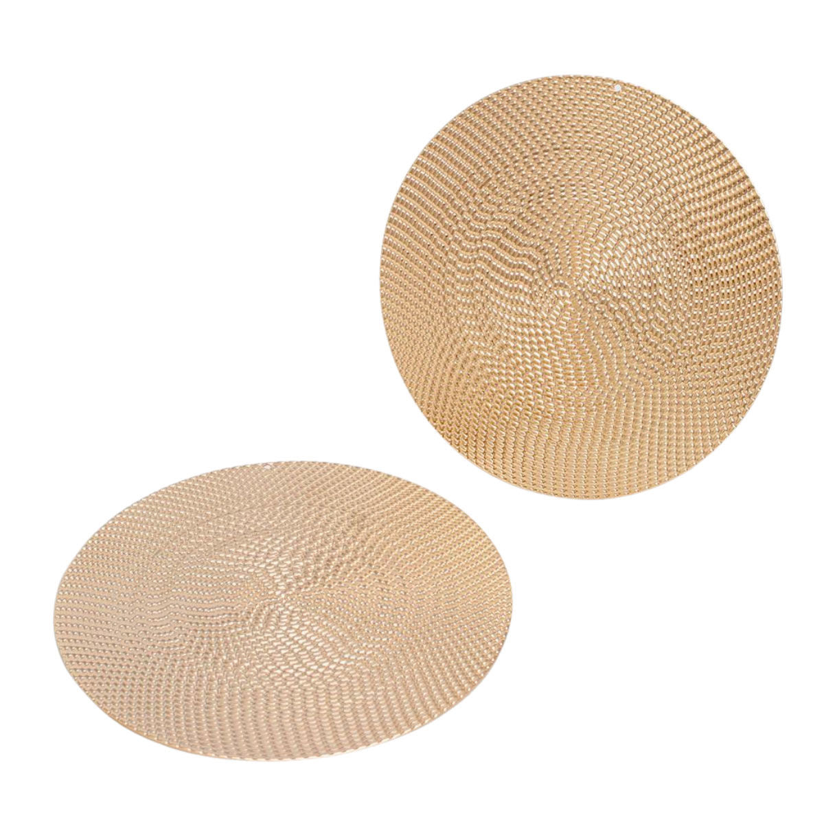 Stud XL Textured Gold Metal Disc Tribal Earrings