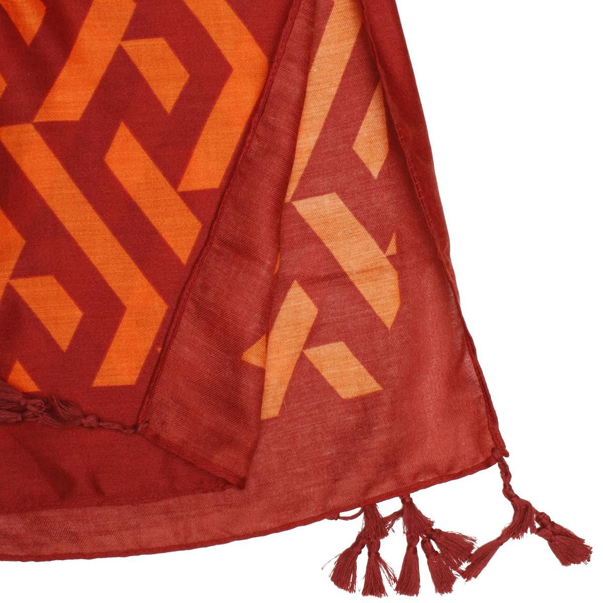 Kimono Geo Print Orange and Rust for Women