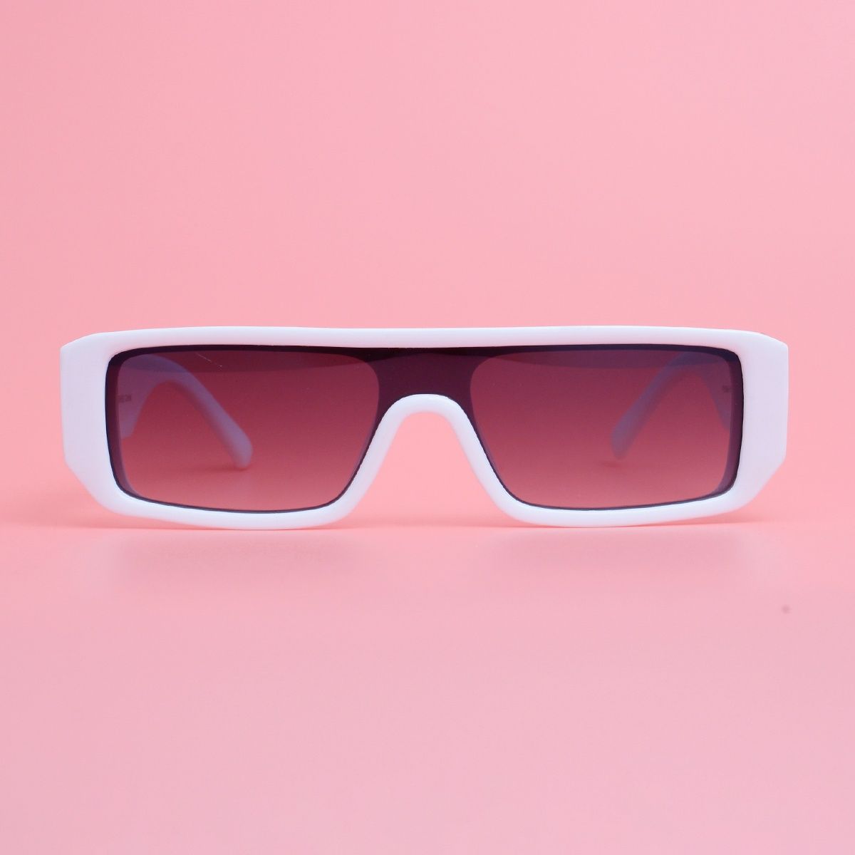 Sunglasses White Gold Panther Rectangle Eyewear