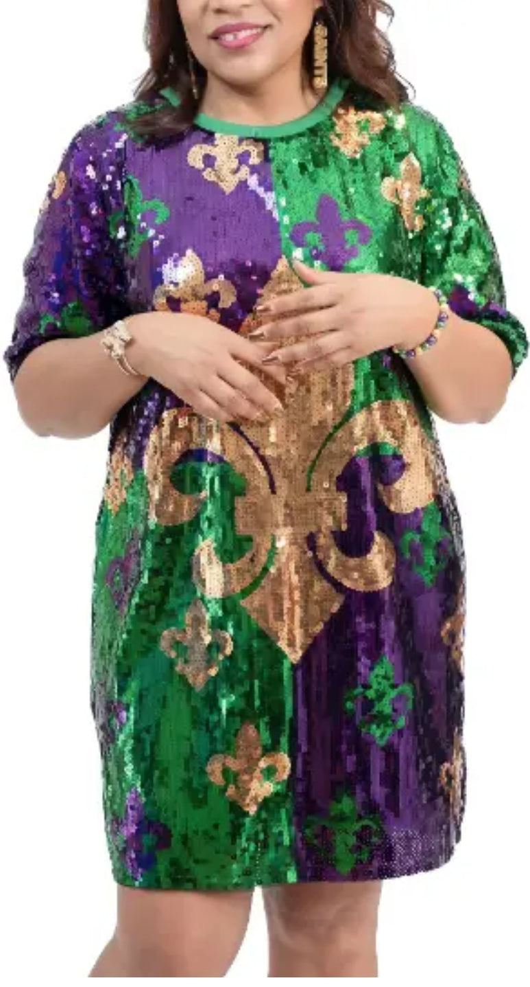 Mardi Gras Sequin Jersey