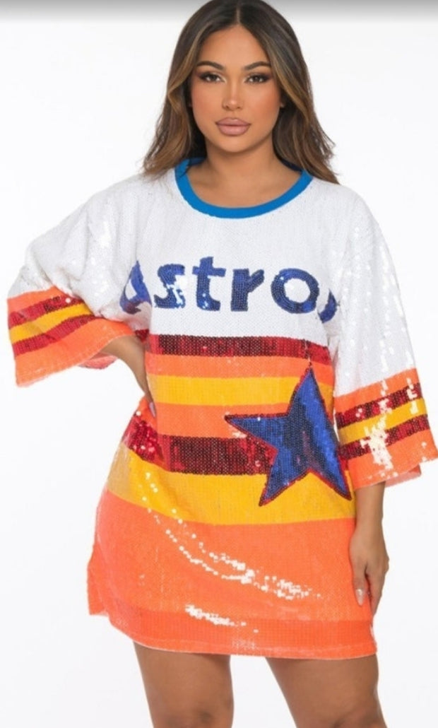 Sequin Astros Shirt 