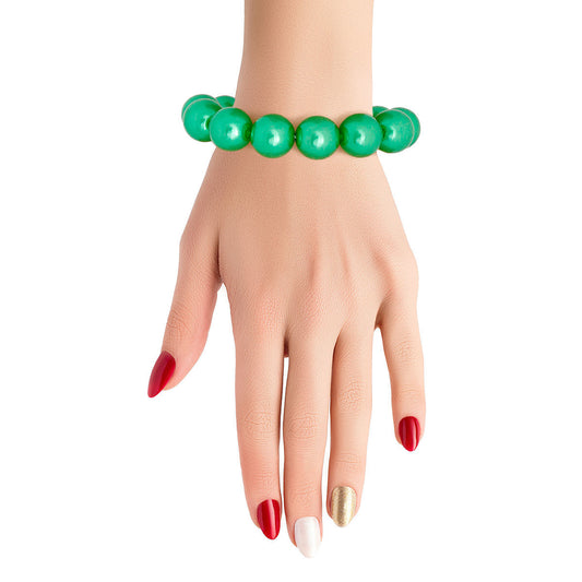 Green Bubble Gum Pearl Bracelet