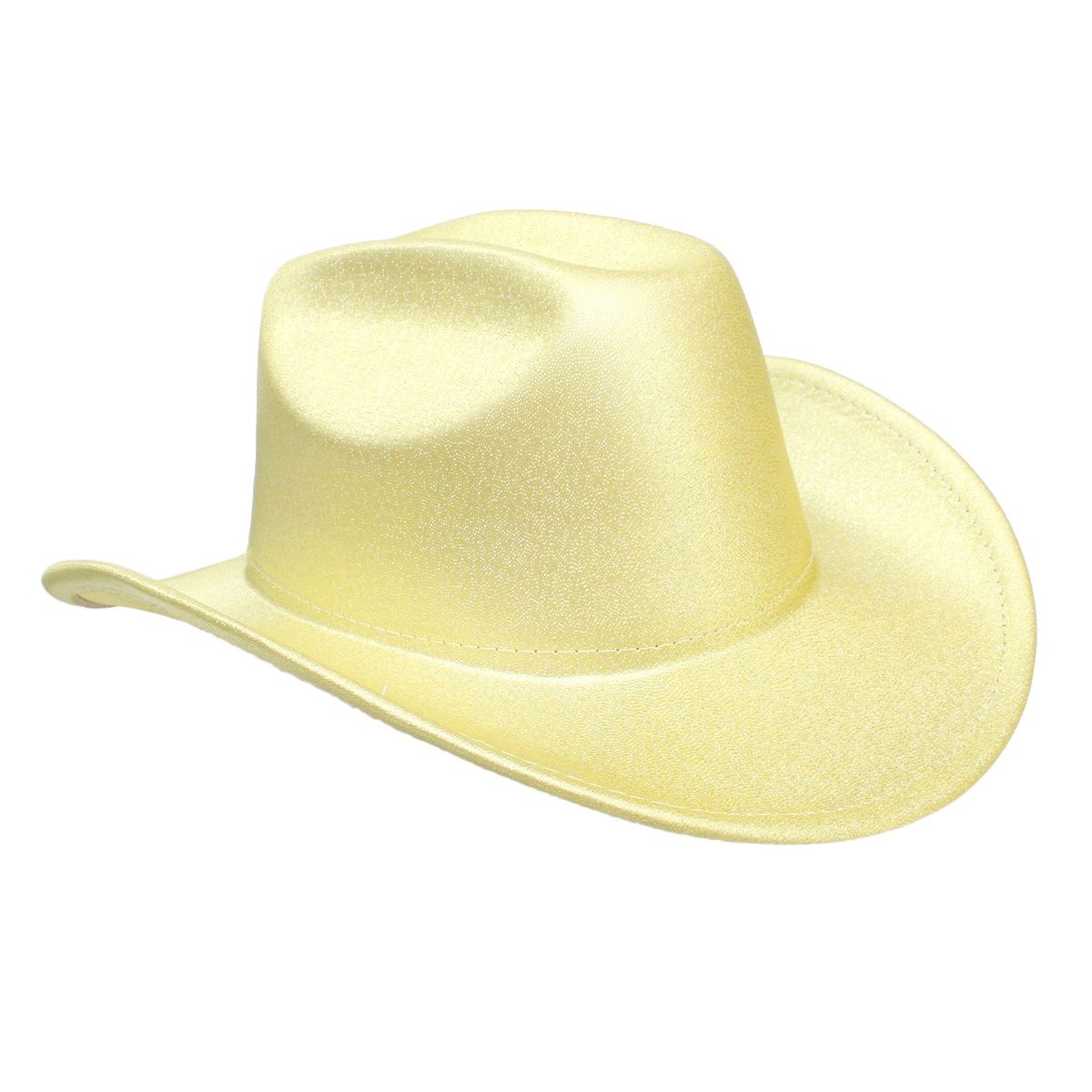 Cowboy Hat Yellow Metallic Finish Fashion Hat