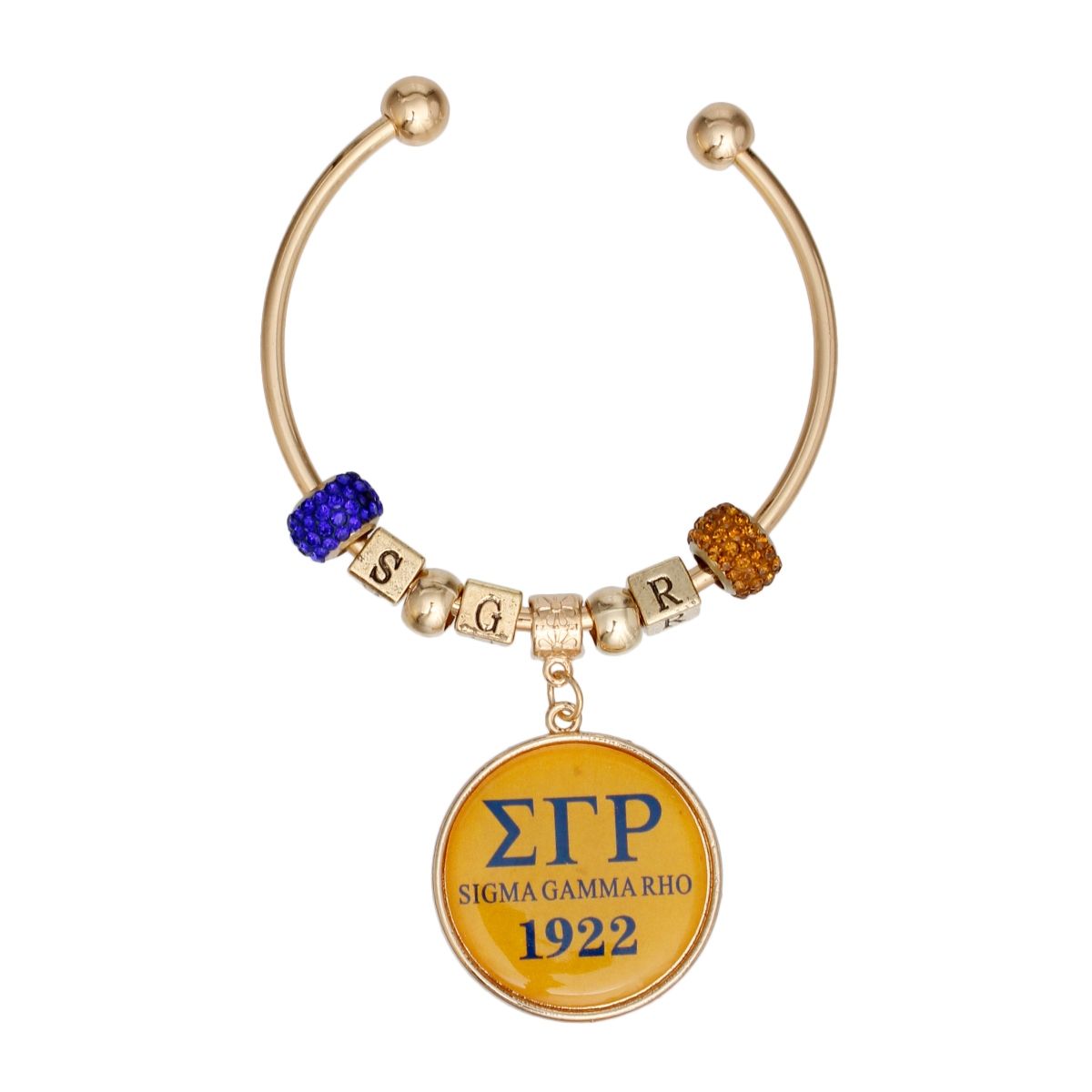 SGRHO Greek Merch Heritage Charm Bangle Bracelet