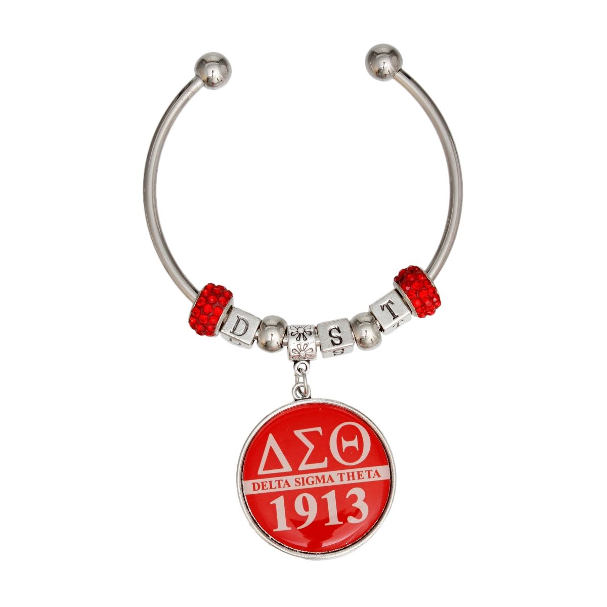 DST Greek Merch Heritage Charm Bangle Bracelet