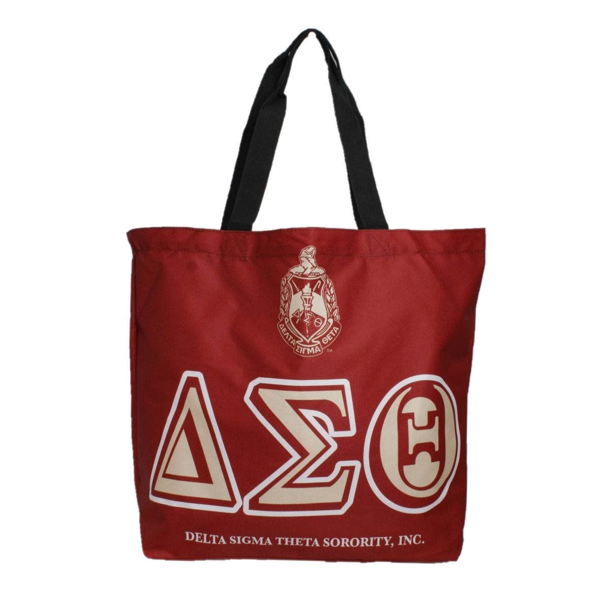 DST Sorority Red Large Shopper Tote for Women
