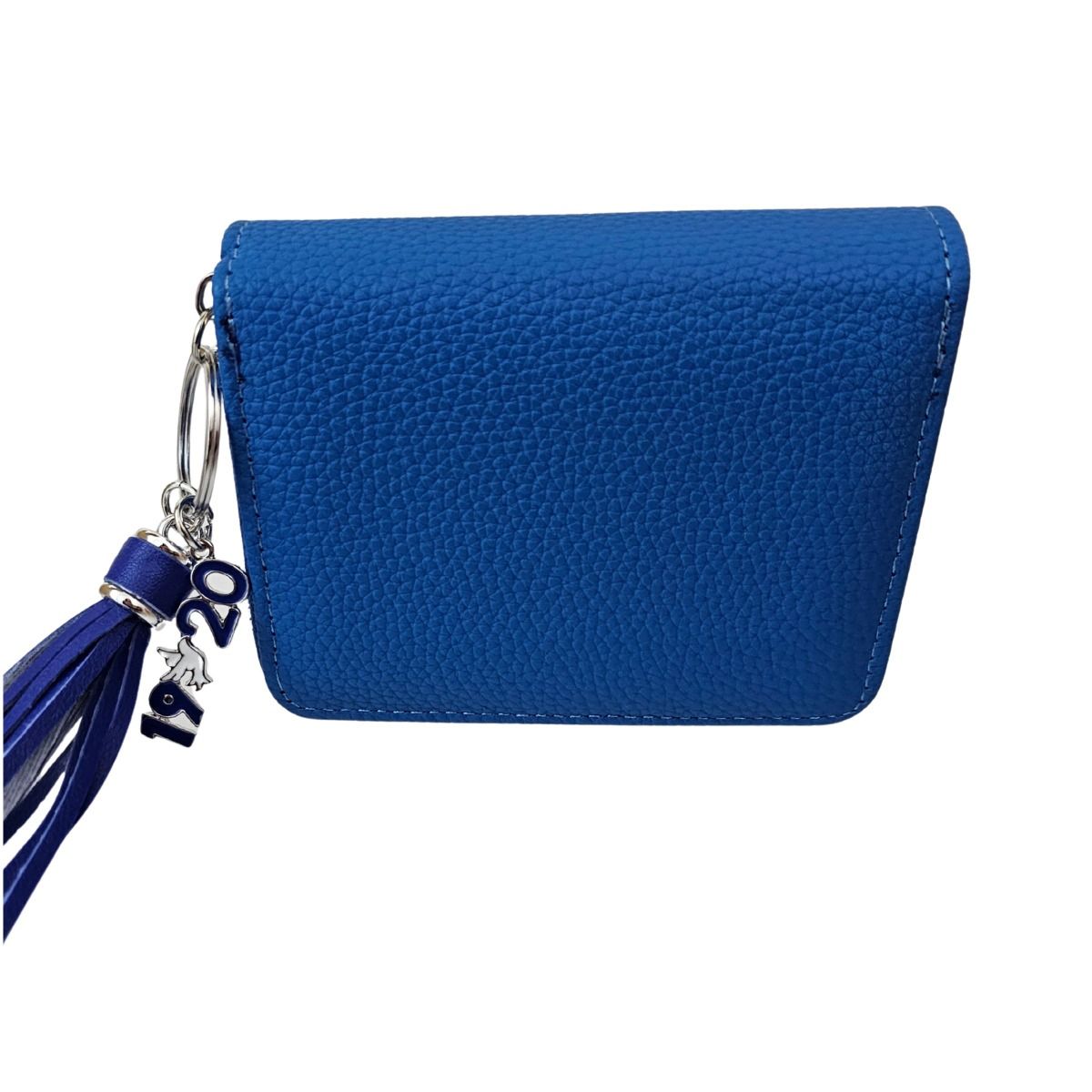 ZPB Sorority Blue Tassel Keychain Zipper Wallet