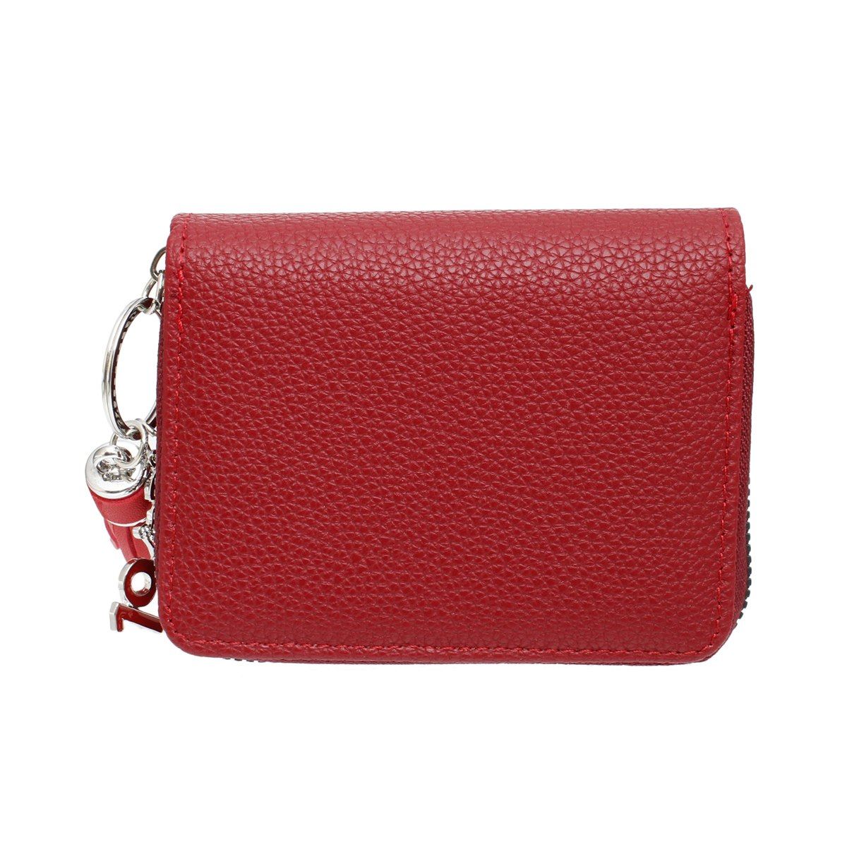 DST Sorority Red Tassel Keychain Zipper Wallet