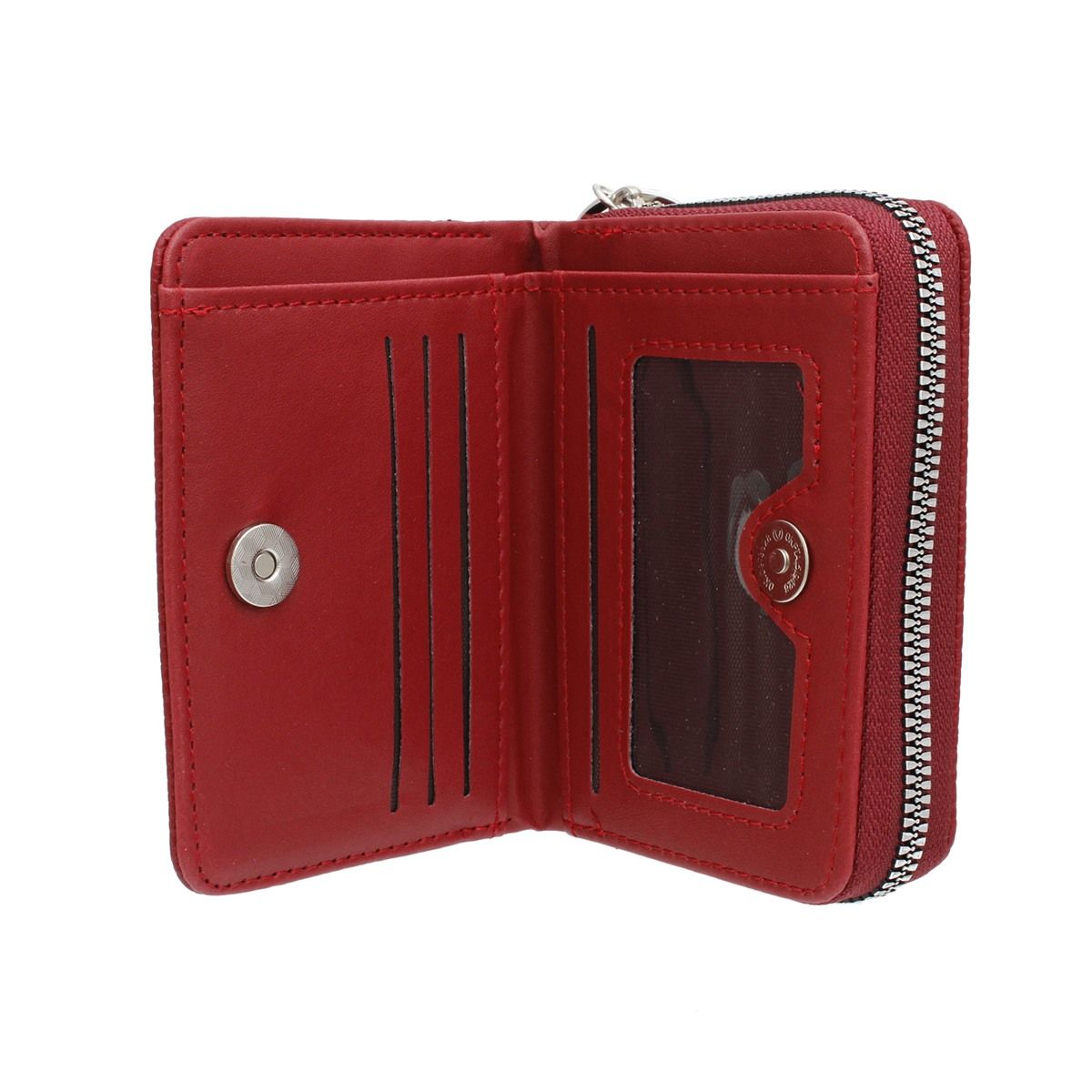 DST Sorority Red Tassel Keychain Zipper Wallet