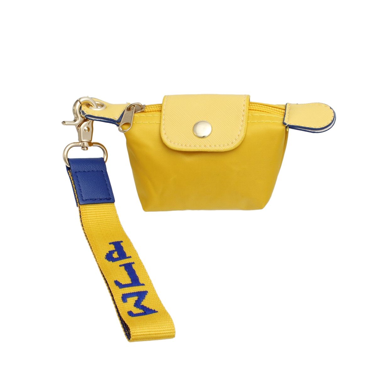 SGRHO Soror Yellow Nylon Wristlet Strap Mini Pouch