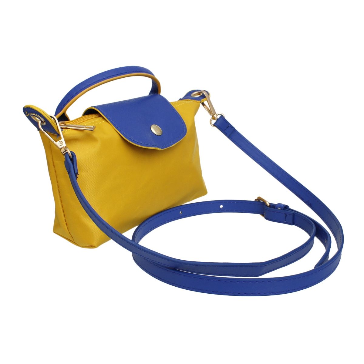 SGRHO Soror Yellow Nylon Mini Pouch Handle Strap