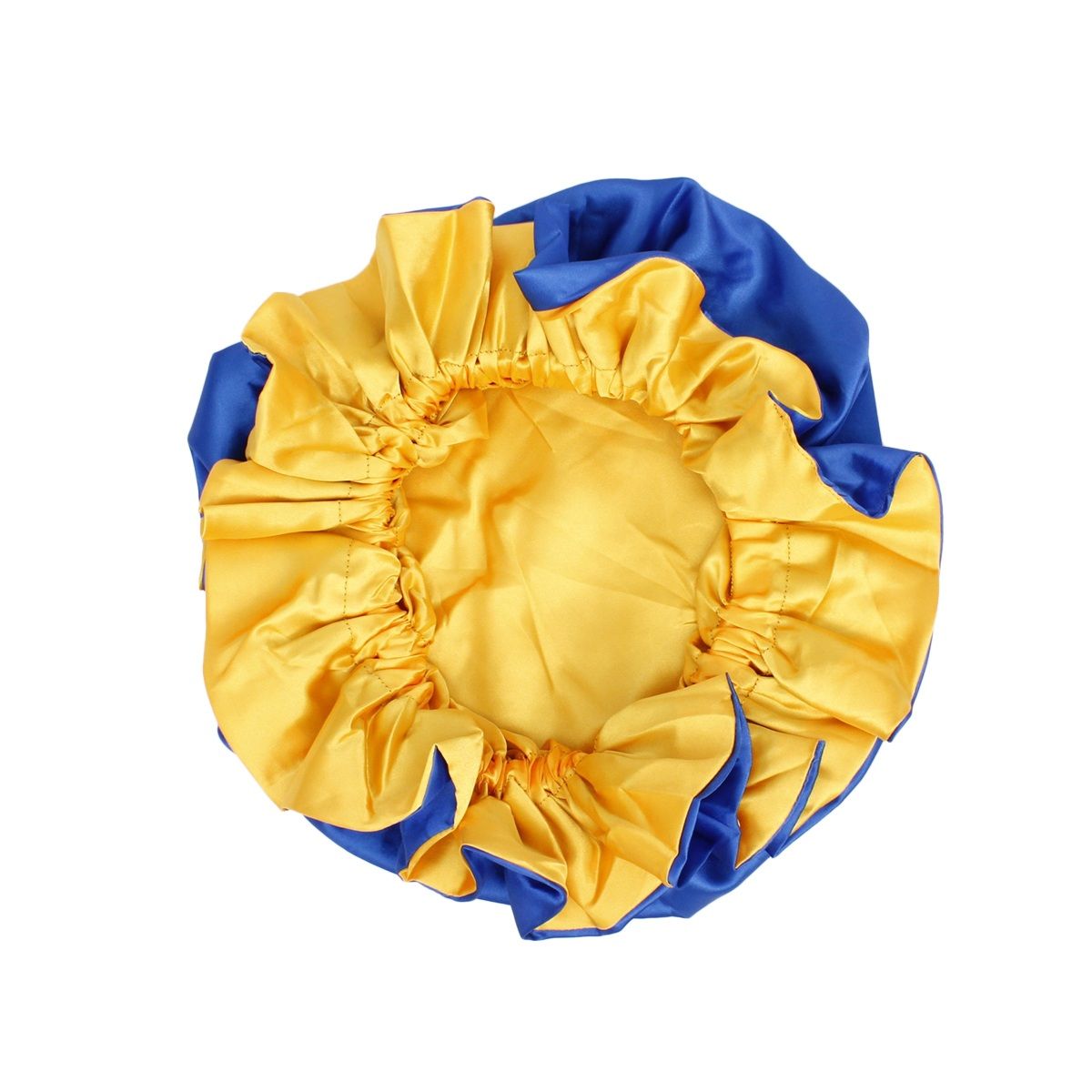 SGRHO Sorority Blue Gold Satin Sleep Bonnet Cap