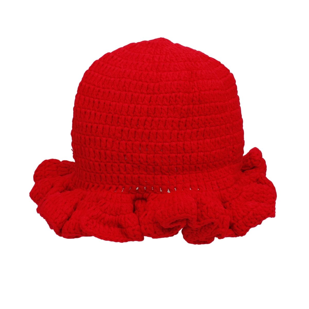 DST Sorority Red Crochet Ruffle 1913 Bucket Hat