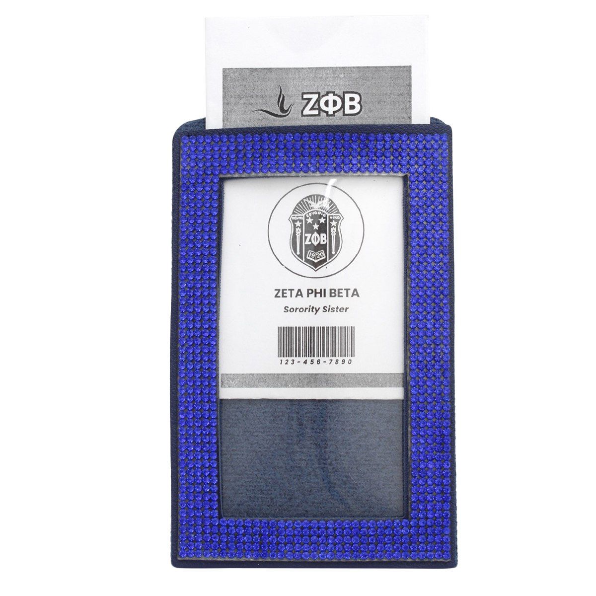 ZPB Blue Sparkling Sorority Pride ID Badge Holder