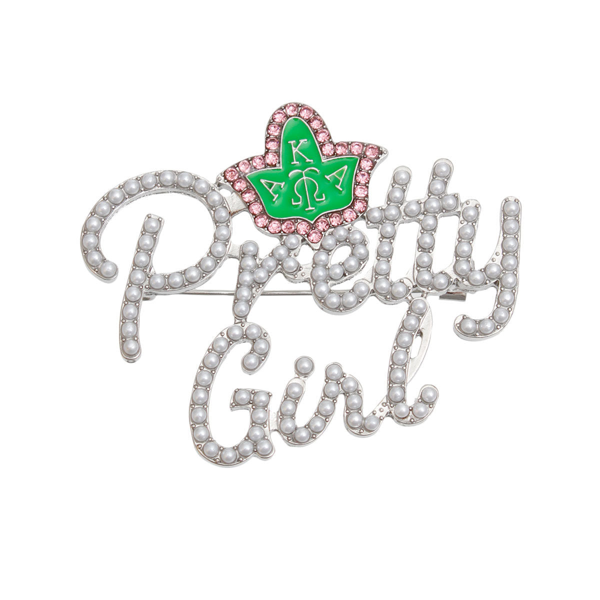 Brooch AKA Sorority Pretty Girl Pearl Pin Women