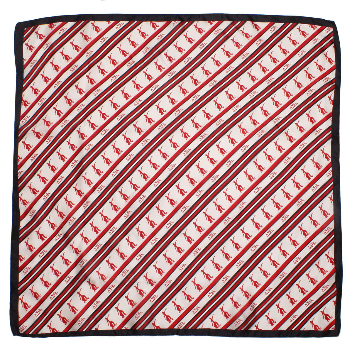 DST Red and Cream Fortitude Sorority Square Scarf