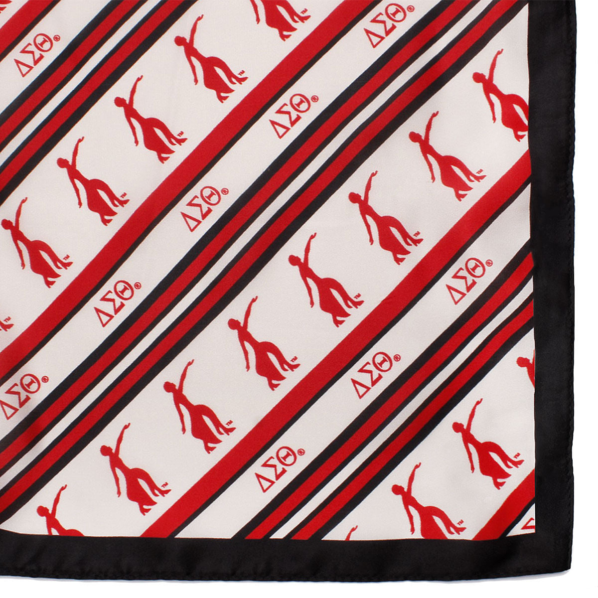 DST Red and Cream Fortitude Sorority Square Scarf