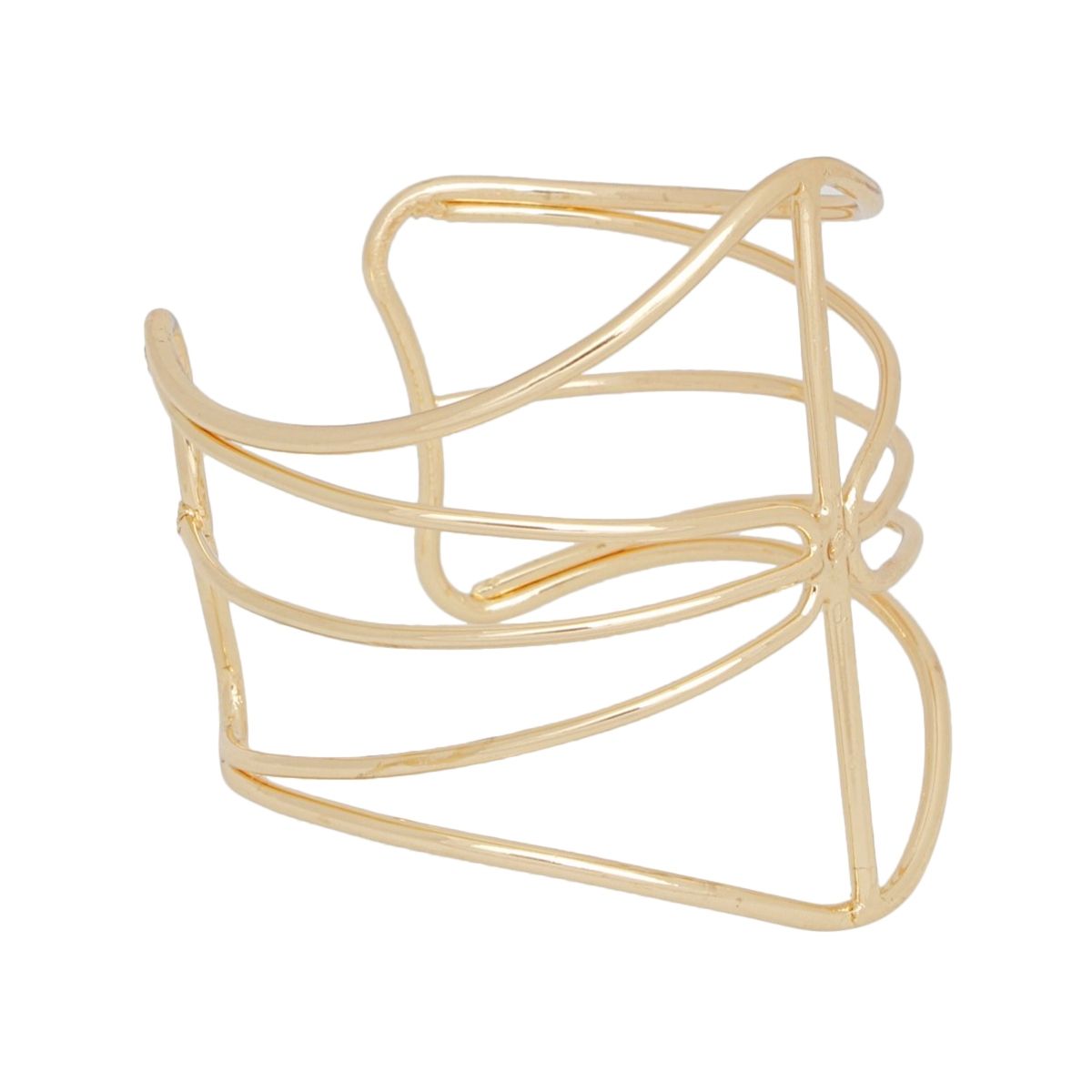 Cuff Gold Minimalistic Geometric Wire Bracelet