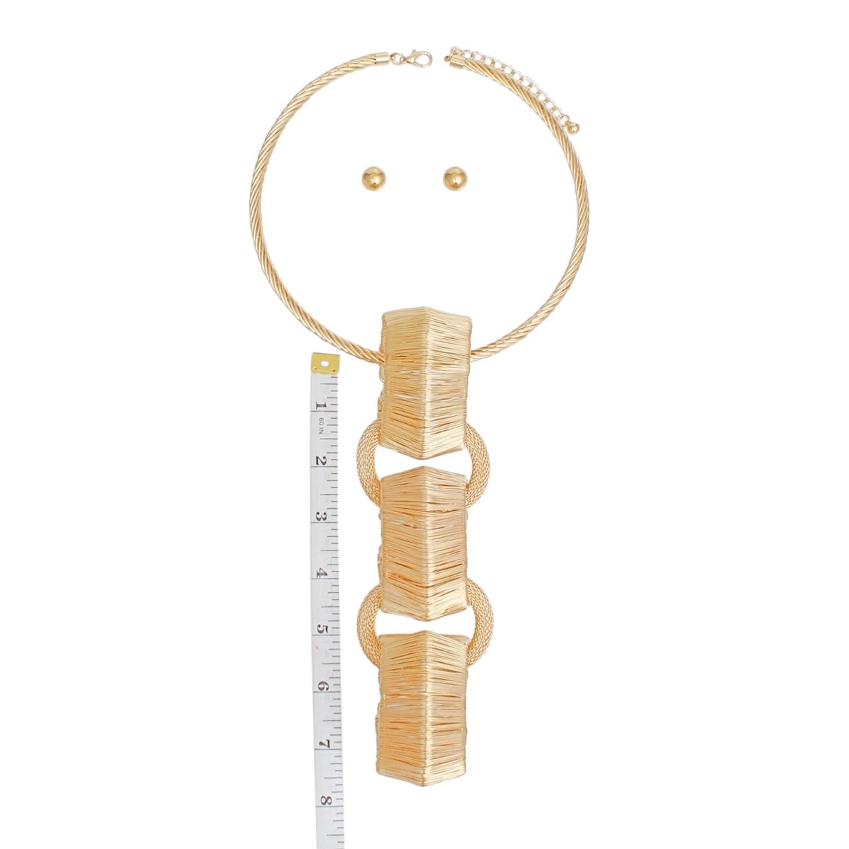 Pendant XL Handmade Gold Wire Loop Necklace