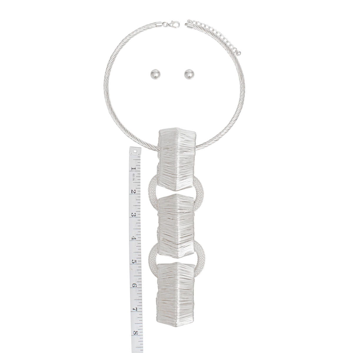 Pendant XL Handmade Silver Wire Loop Necklace