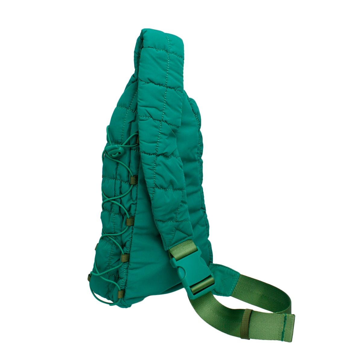 AKA Green Quilted Sling Crossbody Bag for Women