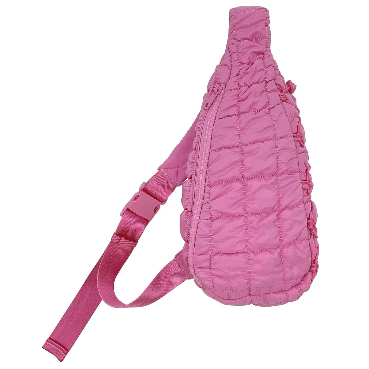 AKA Pink Quilted Sling Crossbody Bag for Women