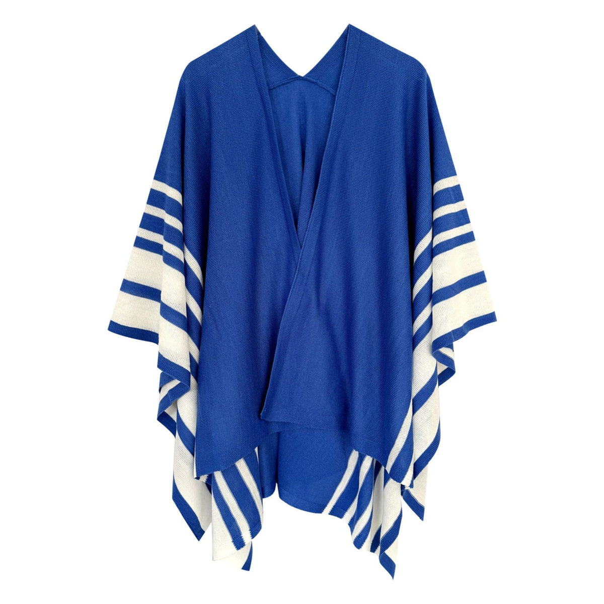 Ruana Blue and White Stripe for Women