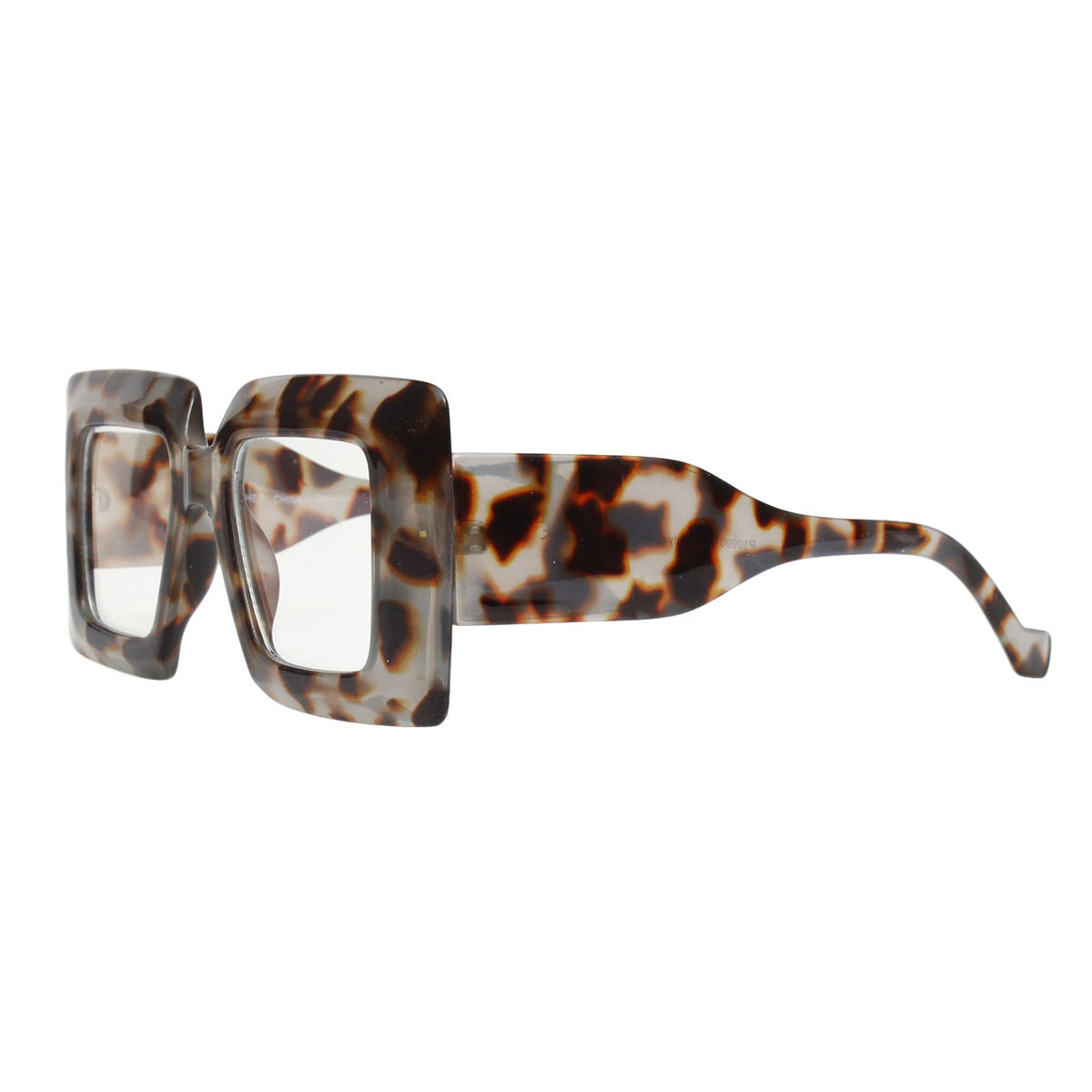 BLB Glasses Square Gray Tort Wide Edge Eyewear
