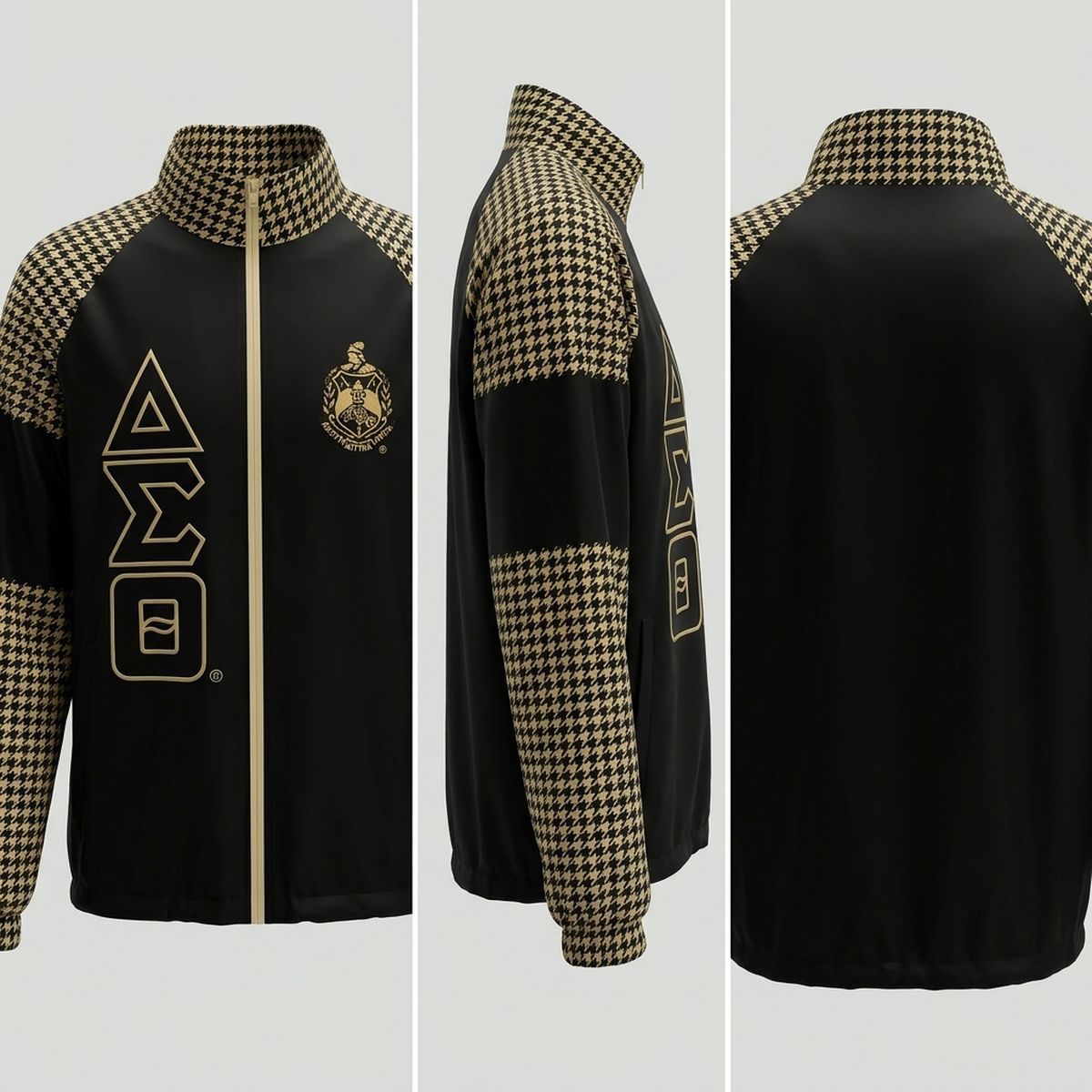 DST Greek Apparel 4XL Black Windbreaker Jacket