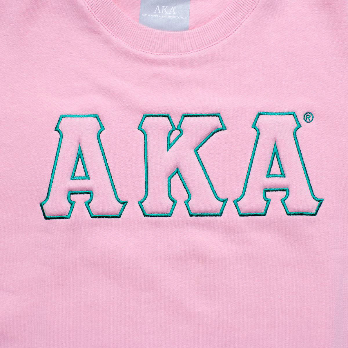 AKA Greek Gear XL Pink Embroidered Crew Sweatshirt