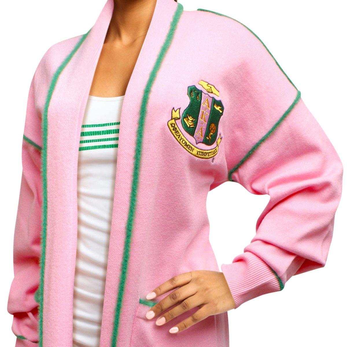 AKA Sorority 3XL Long Duster Cardigan Plus Size