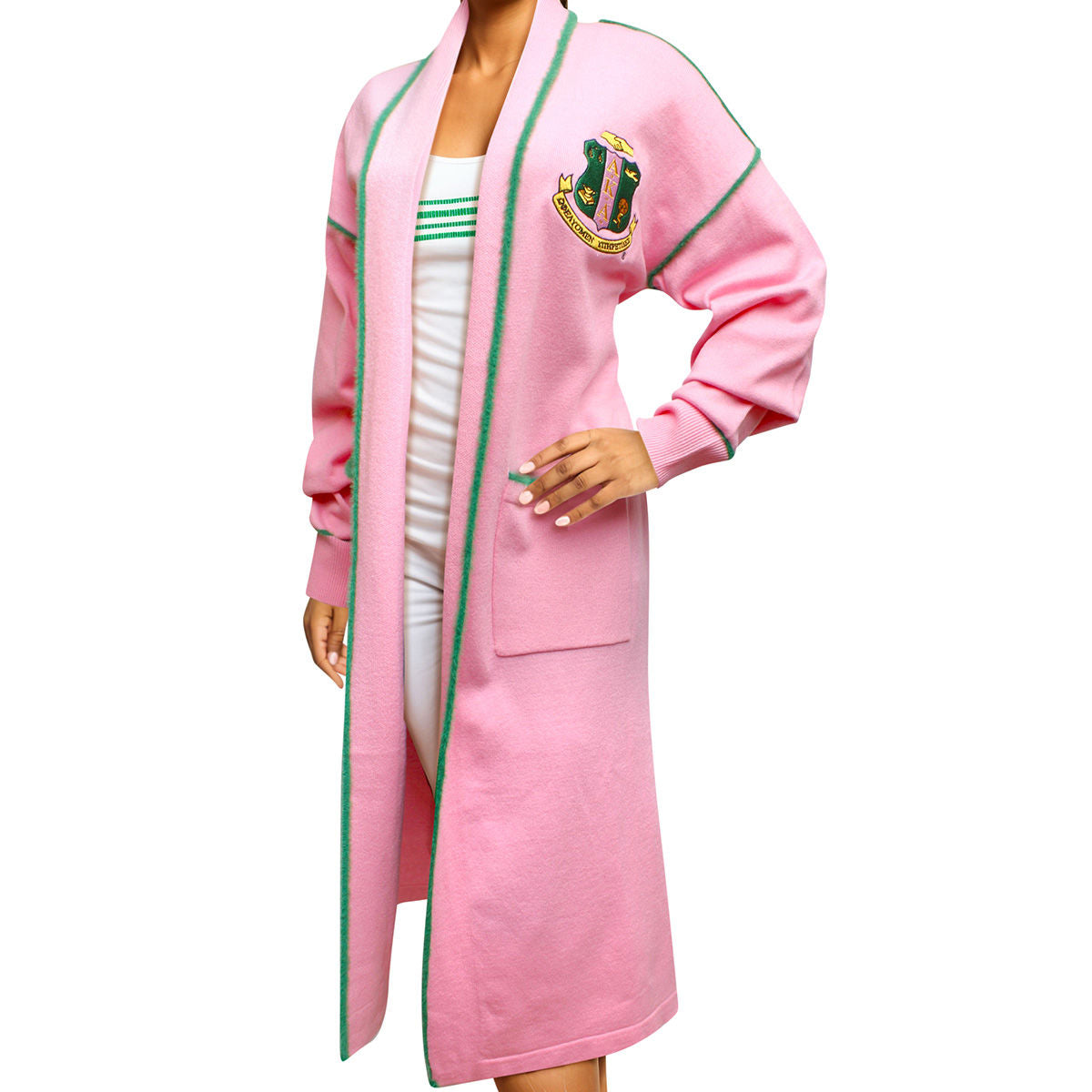 AKA Sorority 3XL Long Duster Cardigan Plus Size