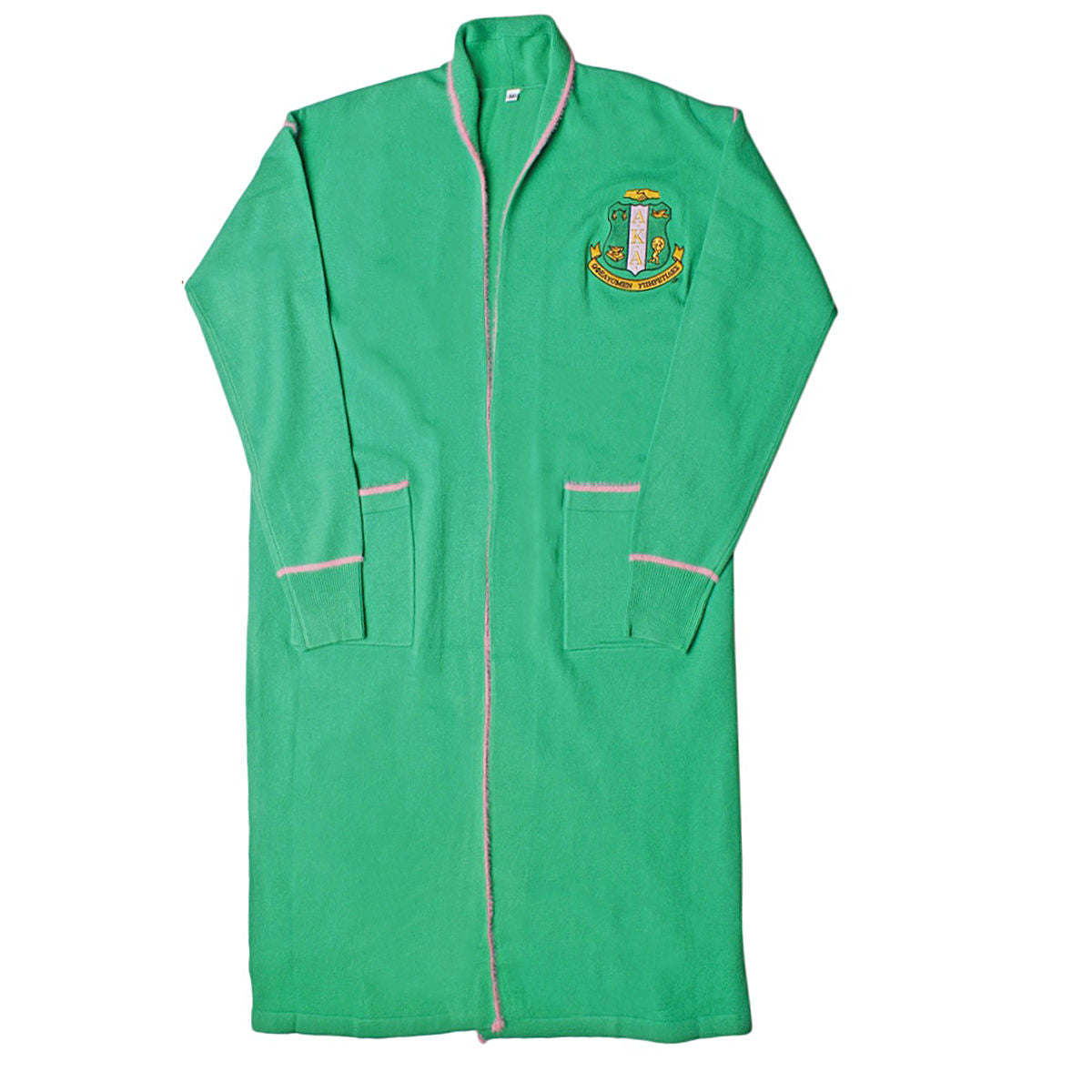 AKA Sorority 4XL Green Long Duster Cardigan