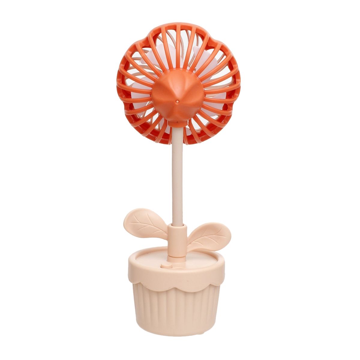 Portable Desk Fan Pink Flower Pot Little Honey