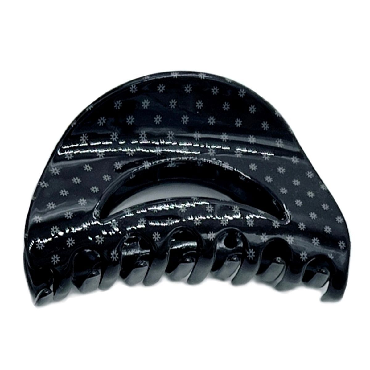 Black Polka Dot Medium Claw Clip