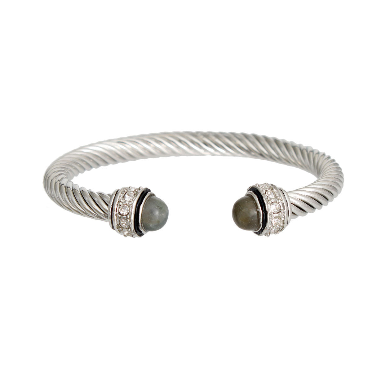 Labradorite Cable Classic Bangle