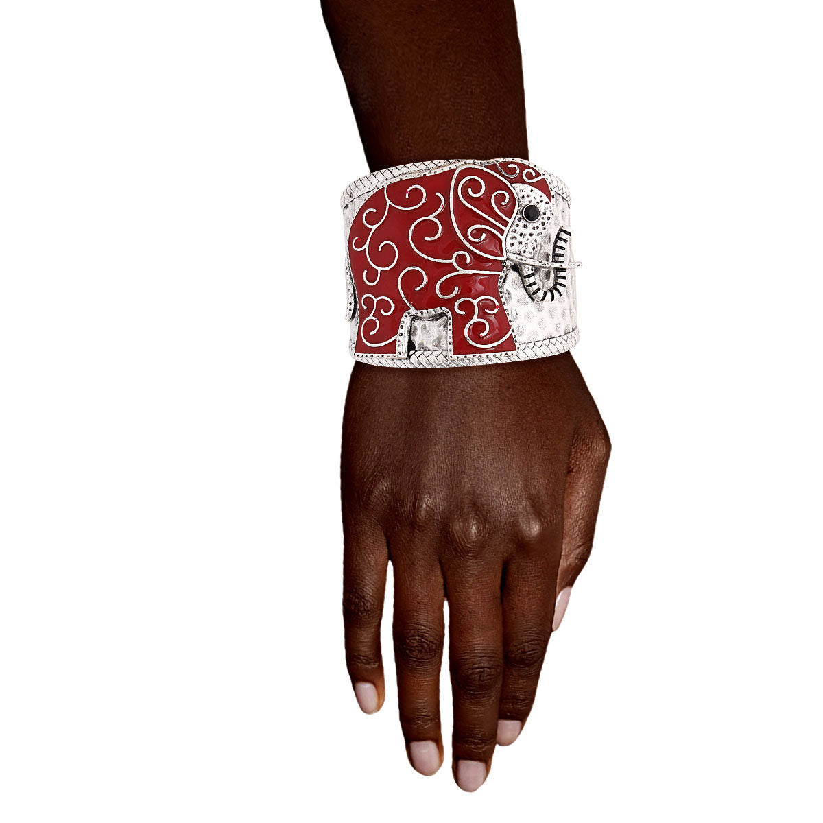 Full Red Elephant Cuff