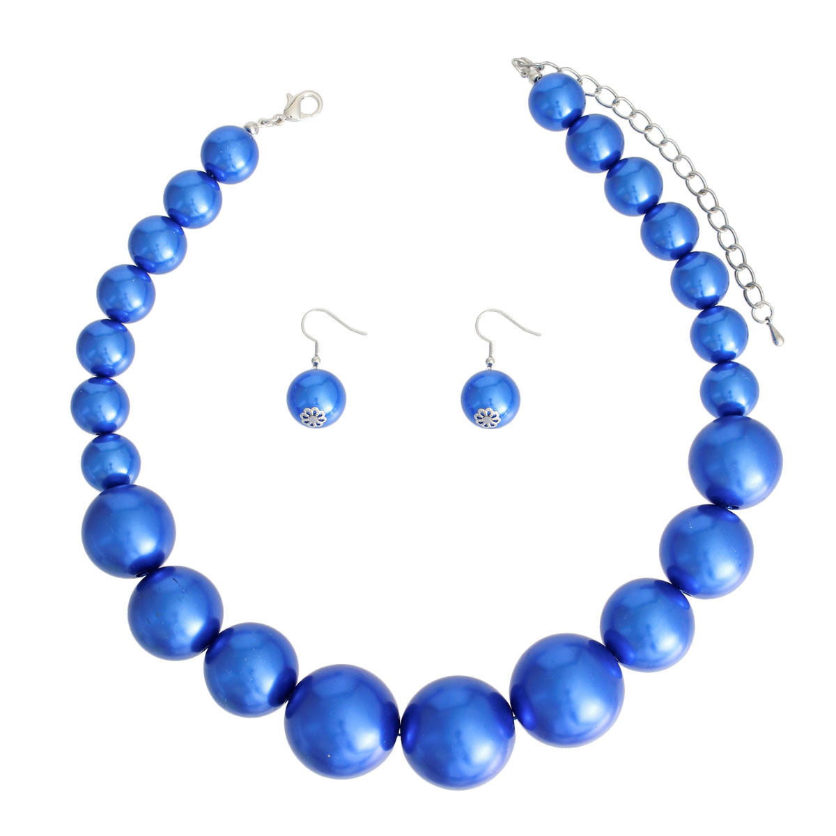 Royal Blue Graduated Bubble Gum Pearls