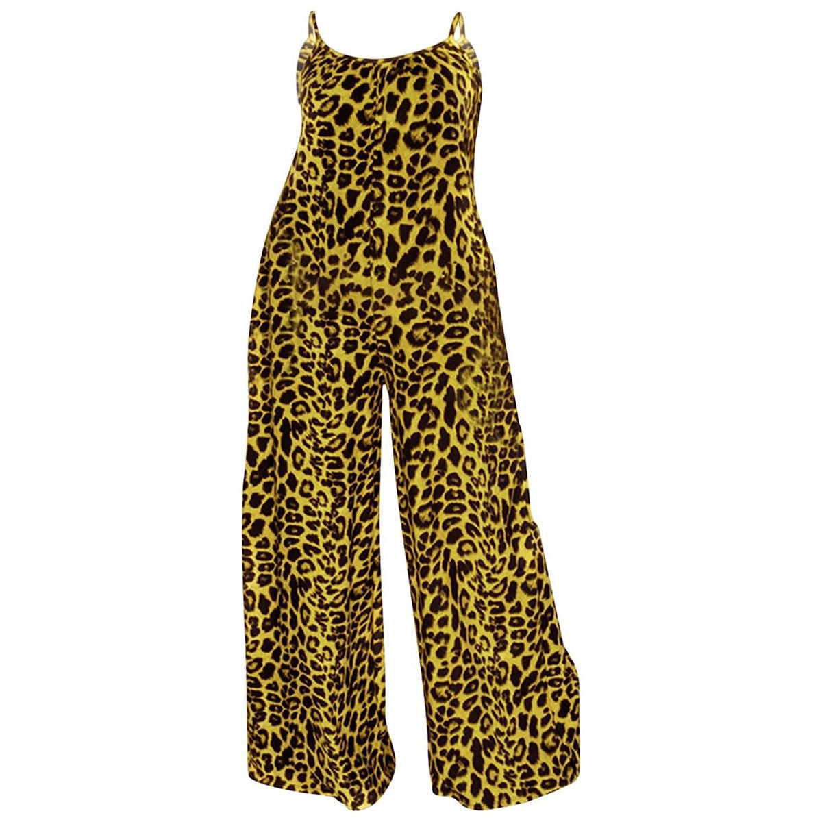 1XL Yellow Leopard Jumper