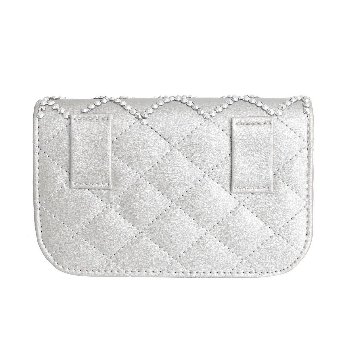 Silver Quilted Belt Bag