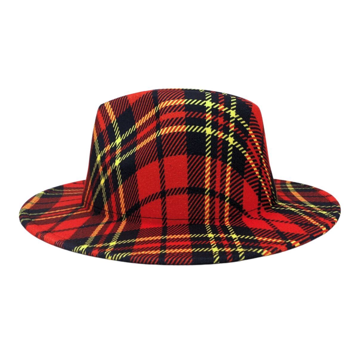 Red Plaid Fedora