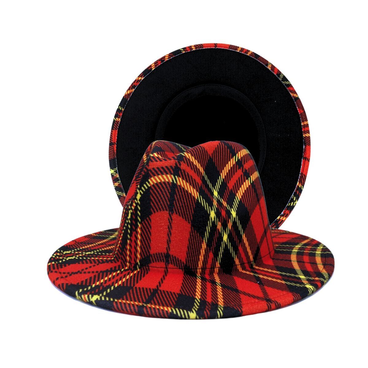 Red Plaid Fedora