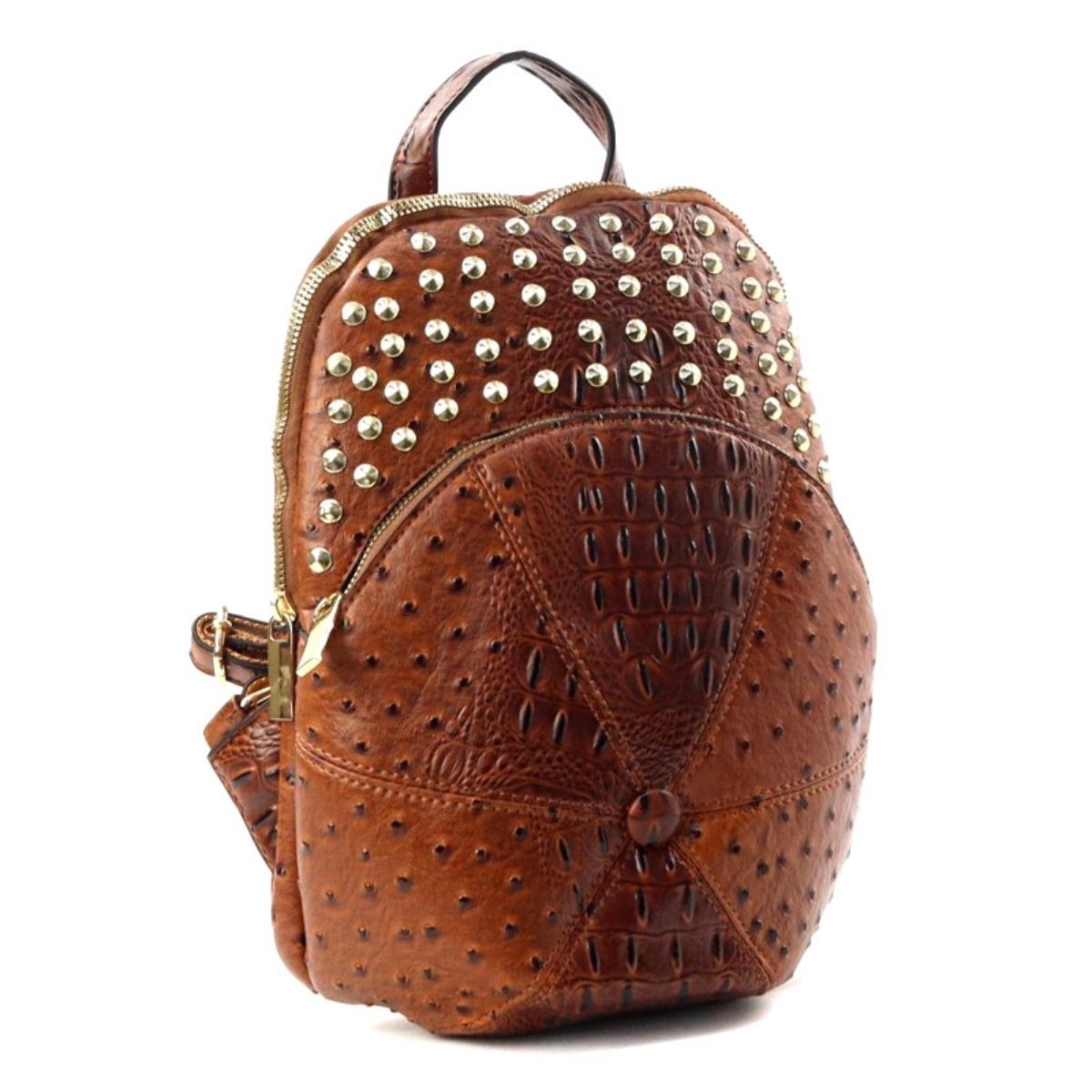 Brown Baseball Hat Shaped Backpack