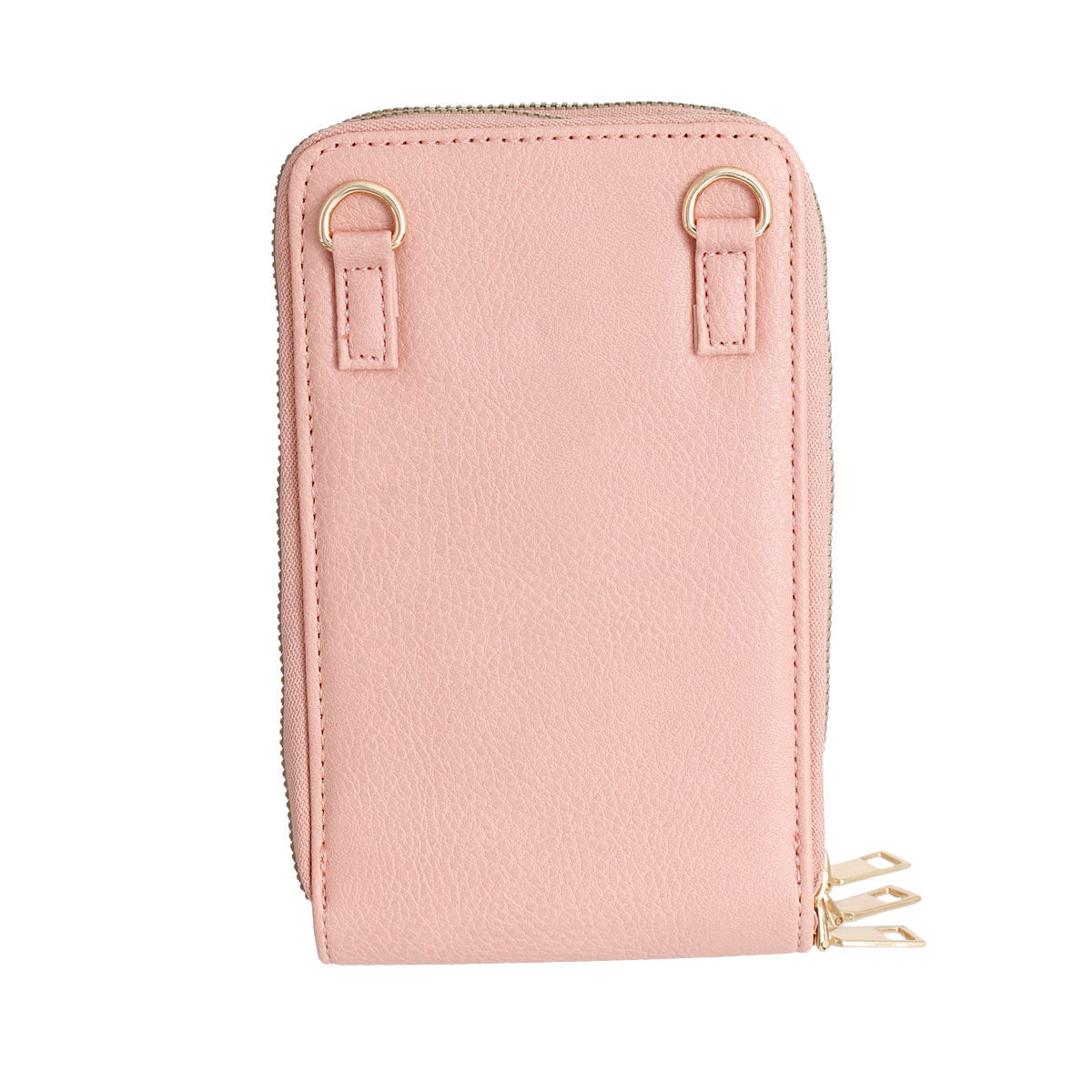 Pink Triple Pocket Crossbody