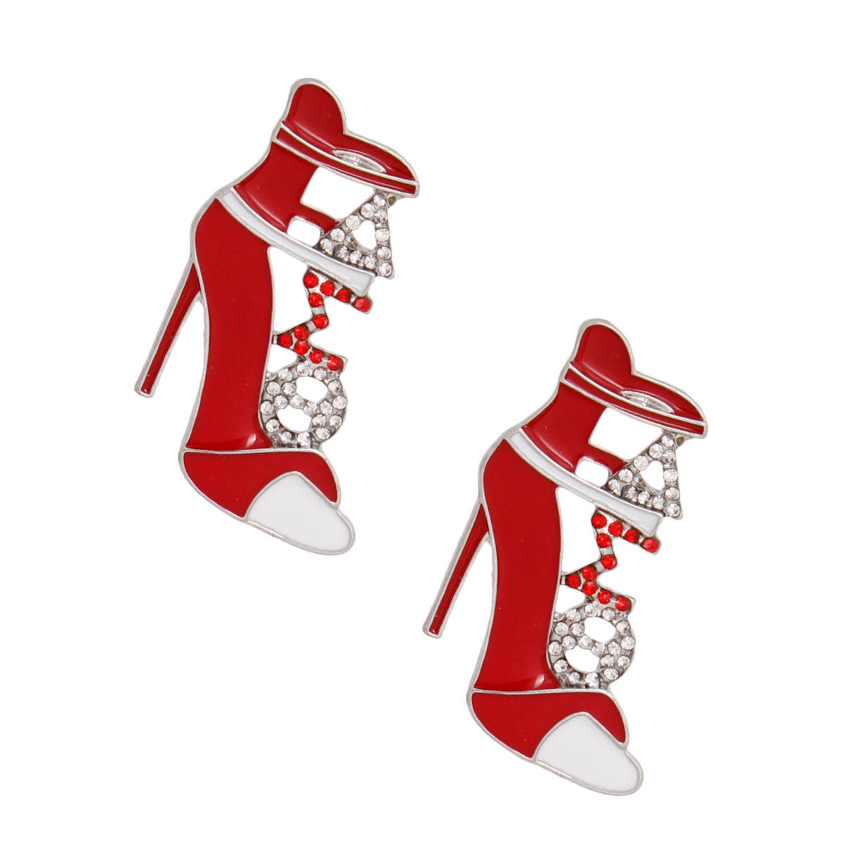 Red White Delta Heel Studs