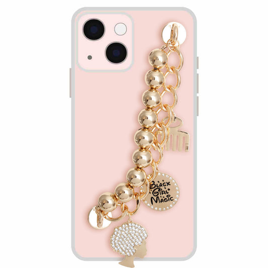 Gold Black Girl Magic Phone Strap