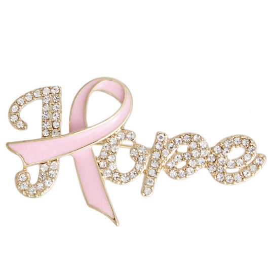 Light Pink Ribbon Hope Brooch